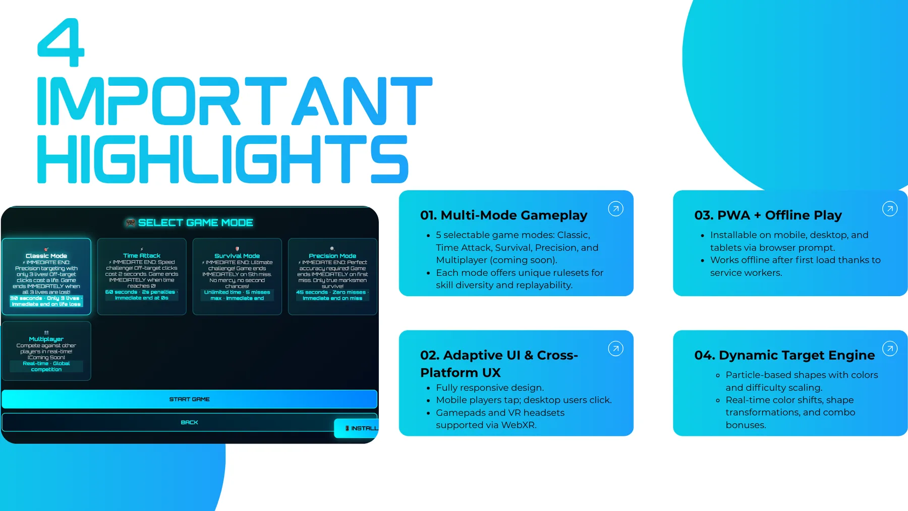 Target Nexus game-mode highlights slide