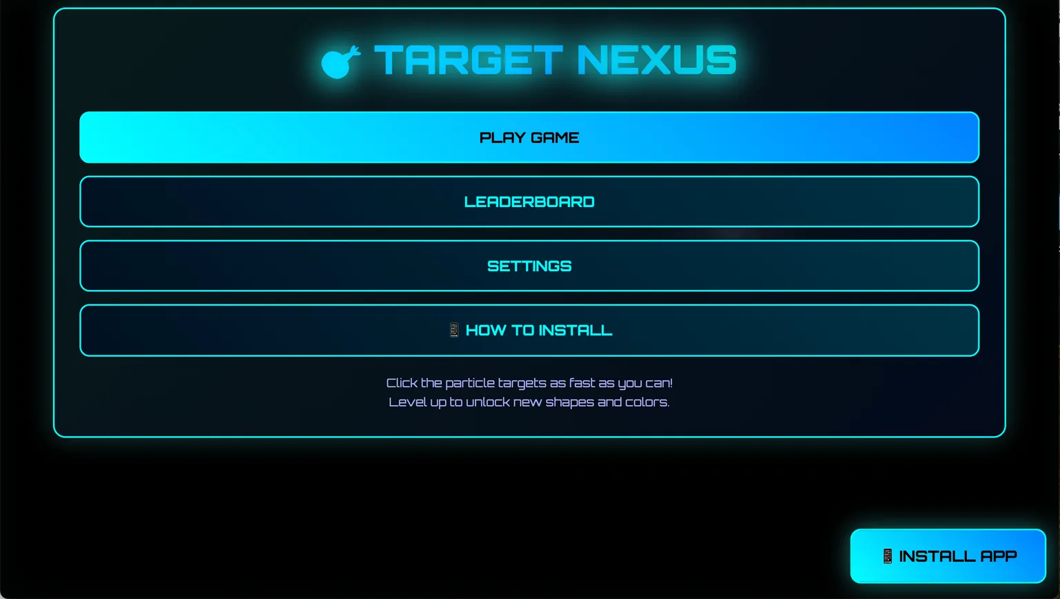 Target Nexus game presentation slide